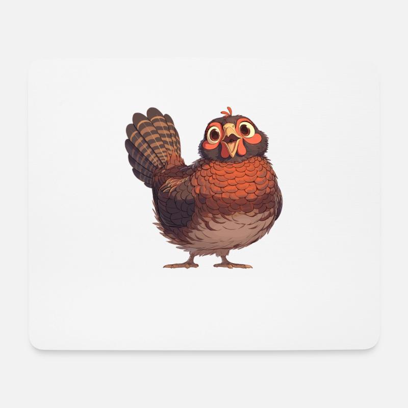 Fasane Fasan - Mousepad (Querformat) - Weiß