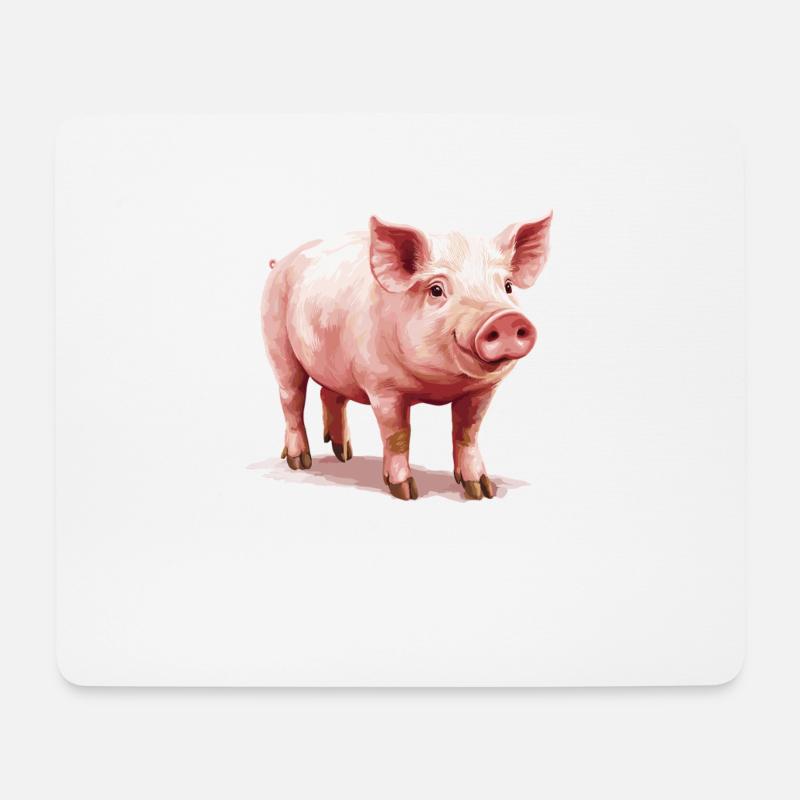 Schweine Schwein - Mousepad (Querformat) - Weiß