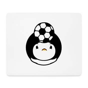 Ente spielt Fußball Kopfball Ball Kopf balancieren - Mousepad (Querformat) - Weiß - Vorne