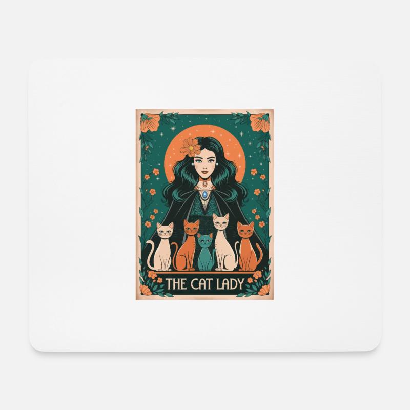 Tarotkarte - Mousepad (Querformat) - Weiß