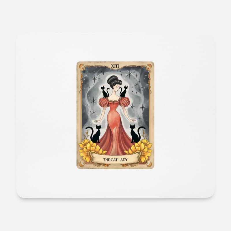 Tarotkarte - Mousepad (Querformat) - Weiß