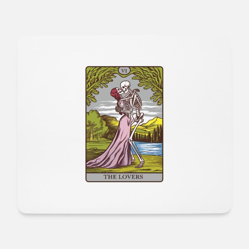 Tarotkarte - Mousepad (Querformat) - Weiß
