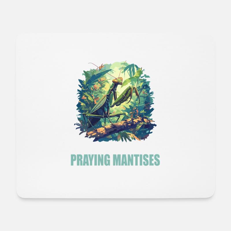 Gottesanbeterinnenen Gottesanbeterin - Mousepad (Querformat) - Weiß