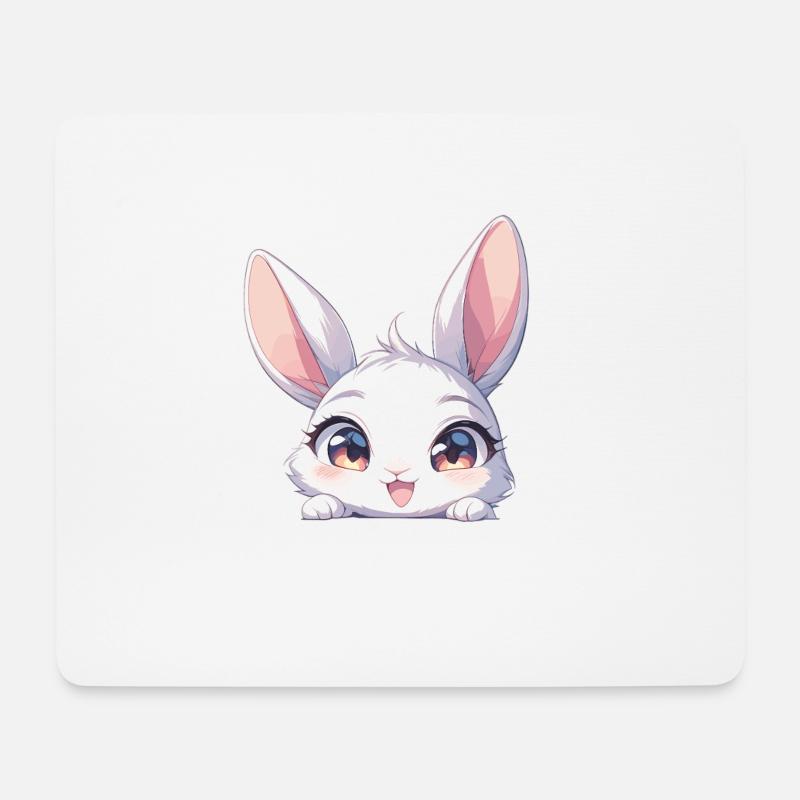 Hasen Hase - Mousepad (Querformat) - Weiß