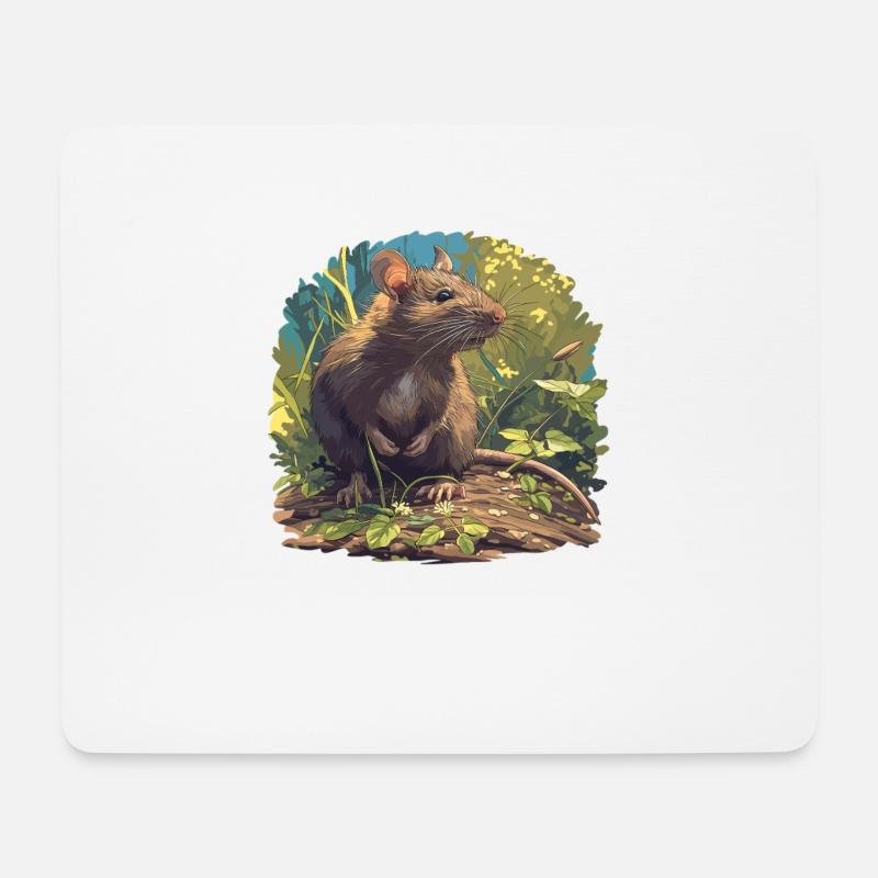 Ratten Ratte - Mousepad (Querformat) - Weiß