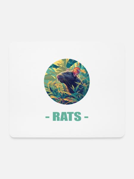 Ratten Ratte - Mousepad (Querformat) - Weiß