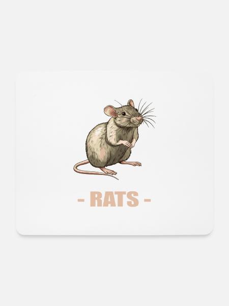 Ratten Ratte - Mousepad (Querformat) - Weiß