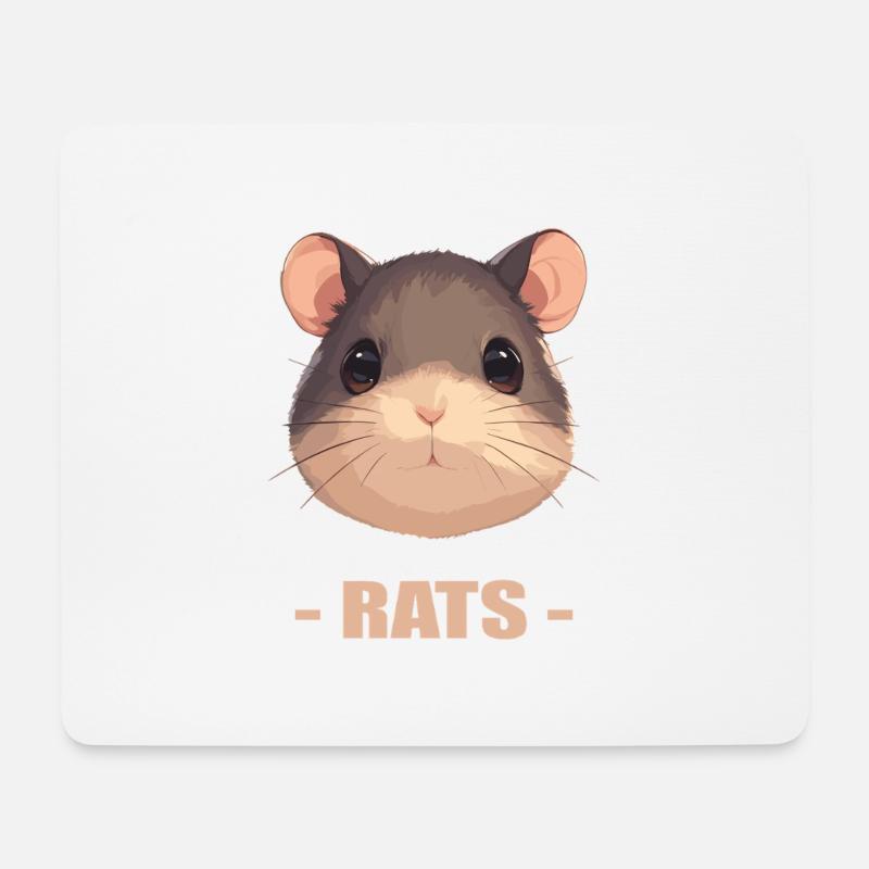 Ratten Ratte - Mousepad (Querformat) - Weiß