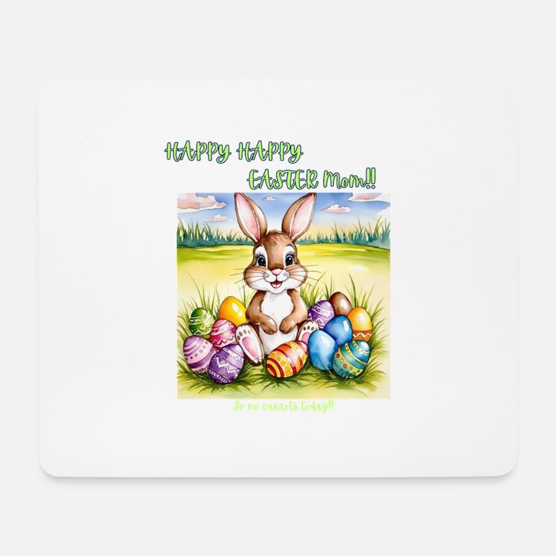 HAPPY HAPPY EASTER - Mouse Pad (horizontal) - white