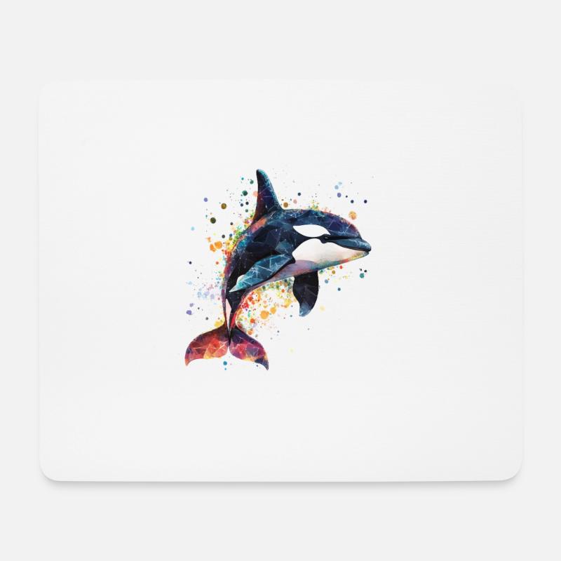 Orca - Mousepad (Querformat) - Weiß