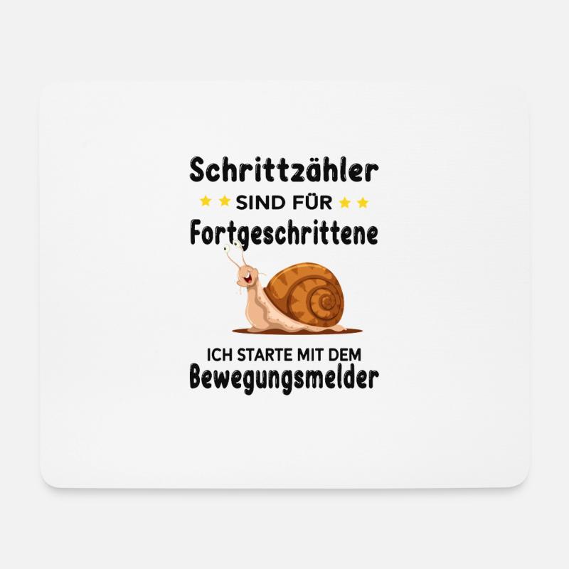 Schrittzähler sind für Fortgeschrittene - Mousepad (Querformat) - Weiß