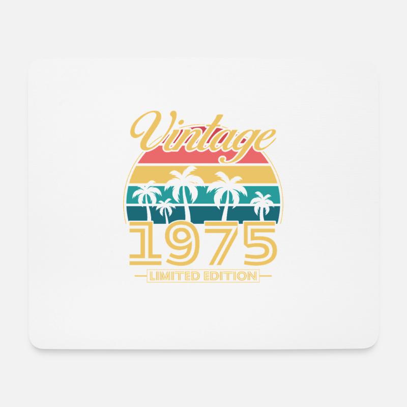 1975 vintage retro bursdagsgave - Musematte (liggende format) - hvit