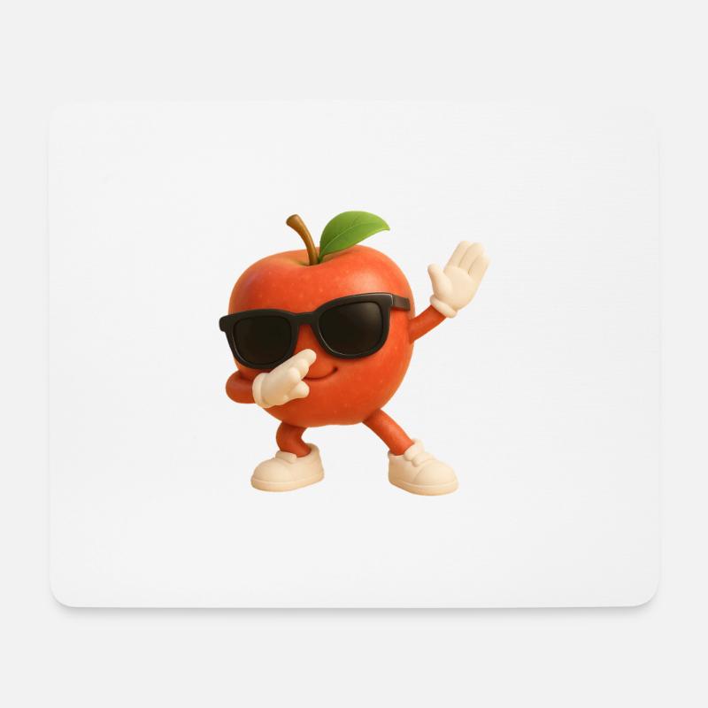 Apfel - Mousepad (Querformat) - Weiß