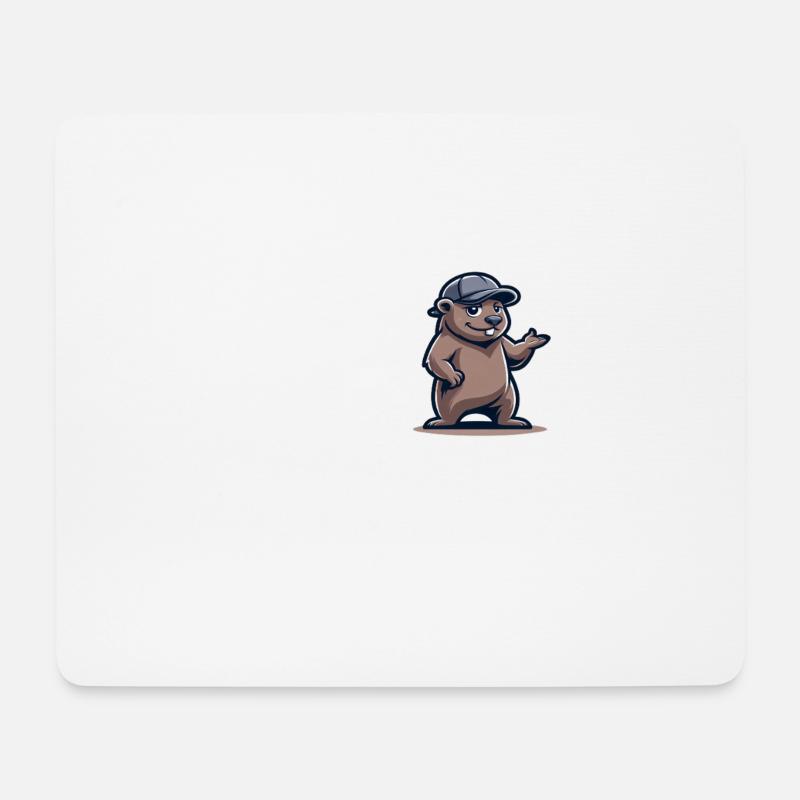 Wer anderen eine Grube gräbt - Lustiges Bau Spruch - Mousepad (Querformat) - Weiß