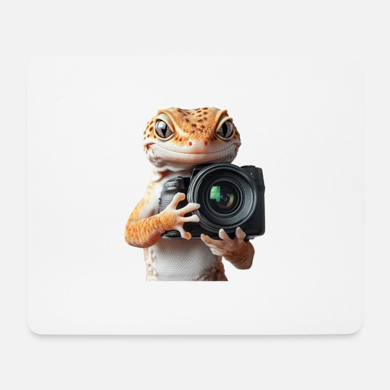 Leopardgecko - Mousepad (Querformat) - Weiß