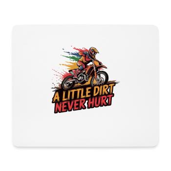 Motocross-Abenteuer beginnt Dreck gehört dazu - Mousepad (Querformat) - Weiß - Vorne