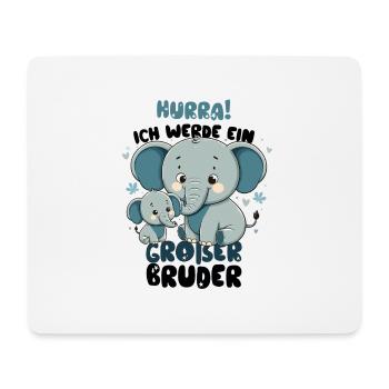 Annoncer la progéniture | Je vais être un grand frère en 2026 - Tapis de souris (format paysage) - blanc - Devant