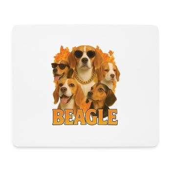 Beagle - Mousepad (Querformat) - Weiß - Vorne