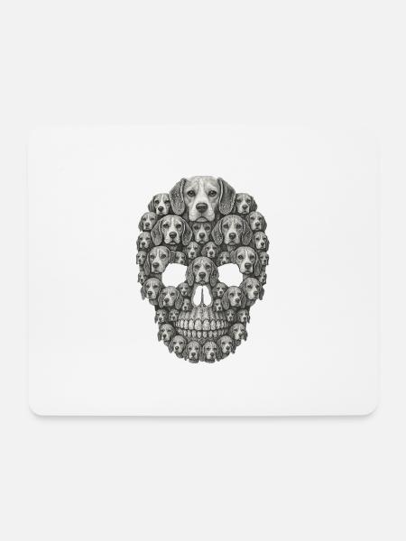 Beagle - Mousepad (Querformat) - Weiß