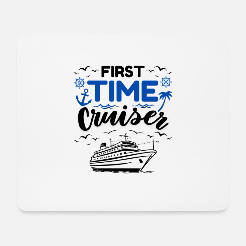 Erste Kreuzfahrt Humor Design - Mousepad (Querformat) - Weiß