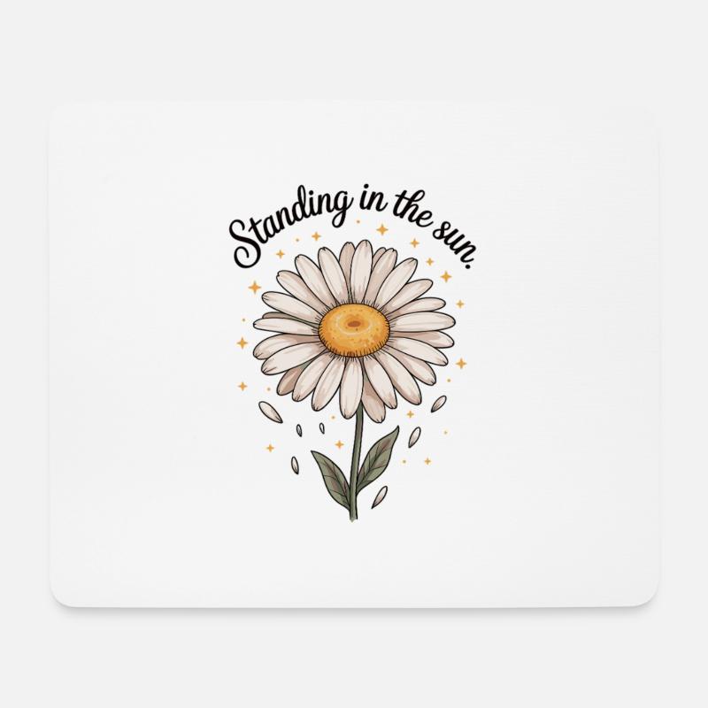 Blume des Lichts - Mousepad (Querformat) - Weiß