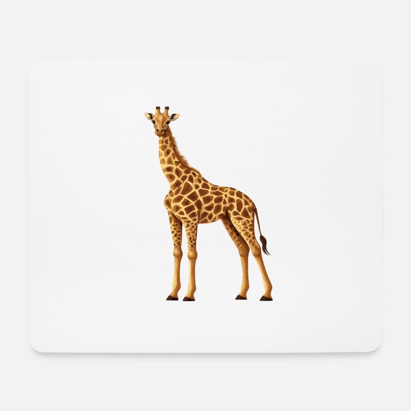 Giraffe - Mousepad (Querformat) - Weiß