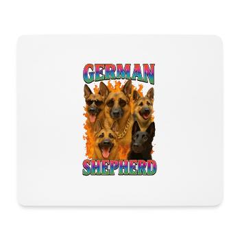 Deutscher Schäferhund - Mousepad (Querformat) - Weiß - Vorne