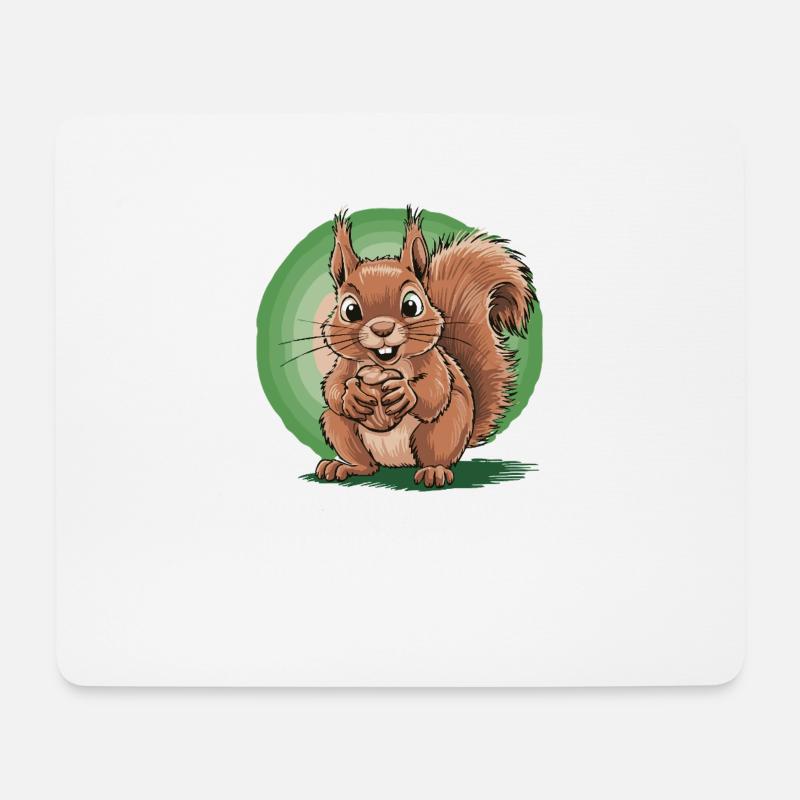 ADHS? Oh schau, ein Eichhörnchen! - Mousepad (Querformat) - Weiß