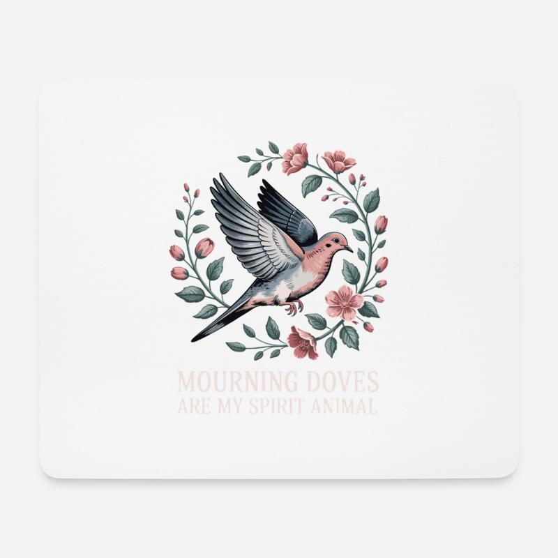 Weiße Taube - Mousepad (Querformat) - Weiß