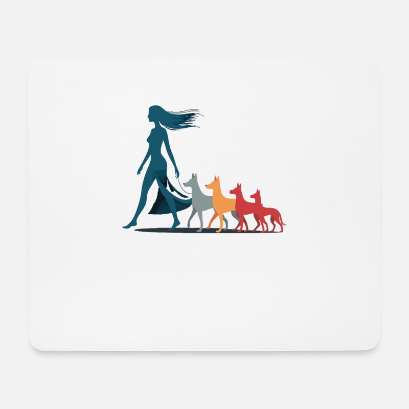 Ich & meine Follower – Hundehumor Design - Mousepad (Querformat) - Weiß