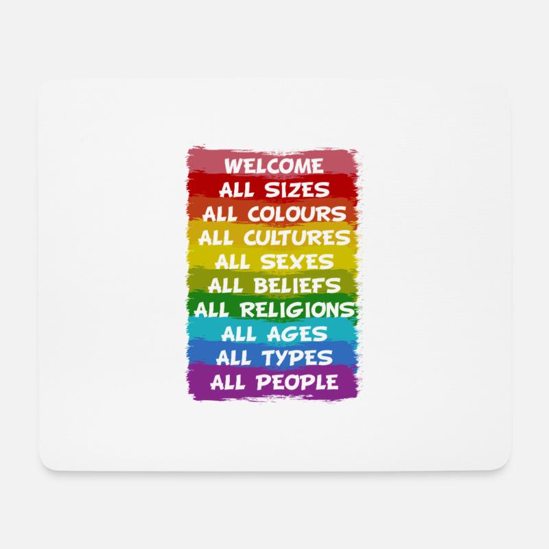 Regenbogen Pride LGBT Toleranz Liebe Gewinnt - Mousepad (Querformat) - Weiß