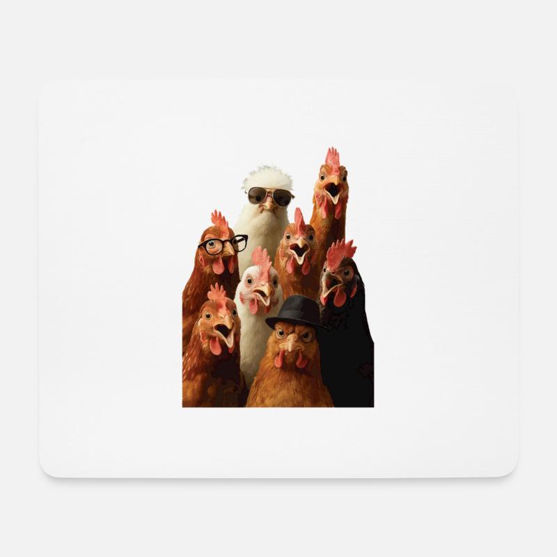 Huhn - Mousepad (Querformat) - Weiß