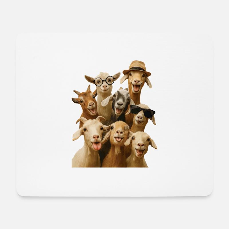 Ziege - Mousepad (Querformat) - Weiß