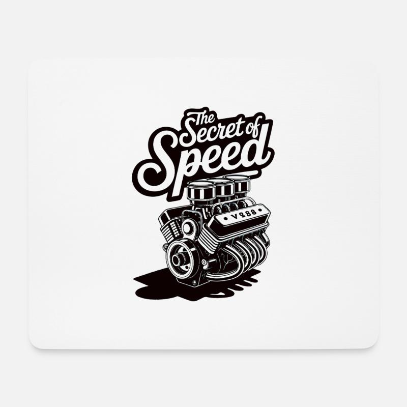 DAS GEHEIMNIS DER GESCHWINDIGKEIT - Mousepad (Querformat) - Weiß