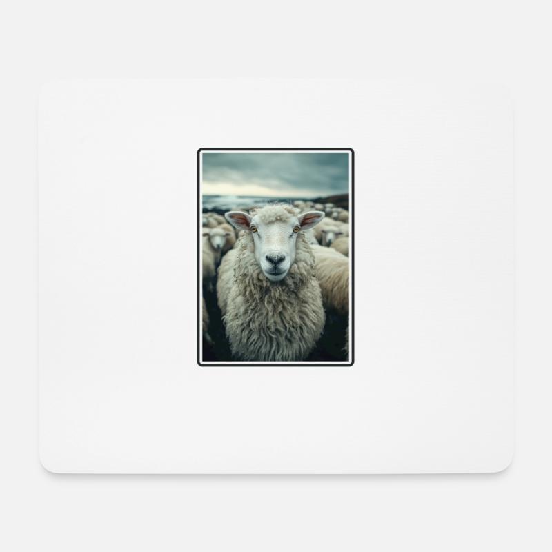 Schafe Schaf - Mousepad (Querformat) - Weiß