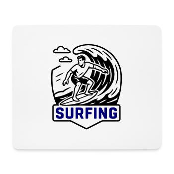 Surfeur symbole surfeur - Tapis de souris (format paysage) - blanc - Devant