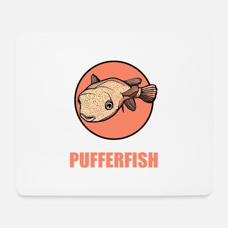 Pufferfish Pufferfish - Mouse Pad (horizontal) - white