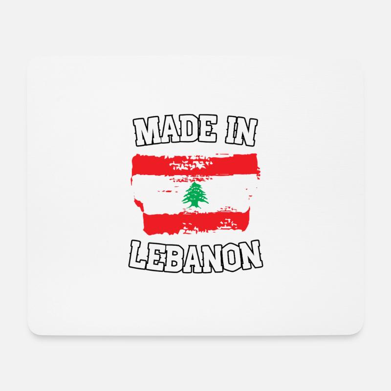 Made in Lebanon - Mousepad (Querformat) - Weiß