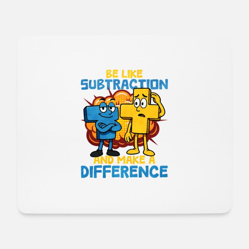 Mathe - Mousepad (Querformat) - Weiß