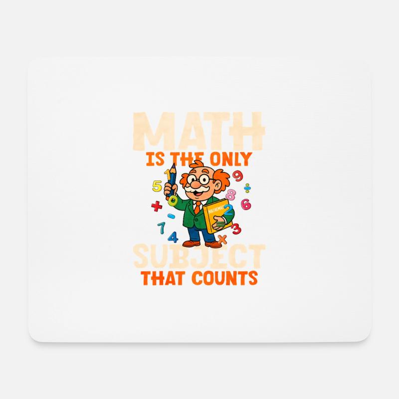 Mathe - Mousepad (Querformat) - Weiß
