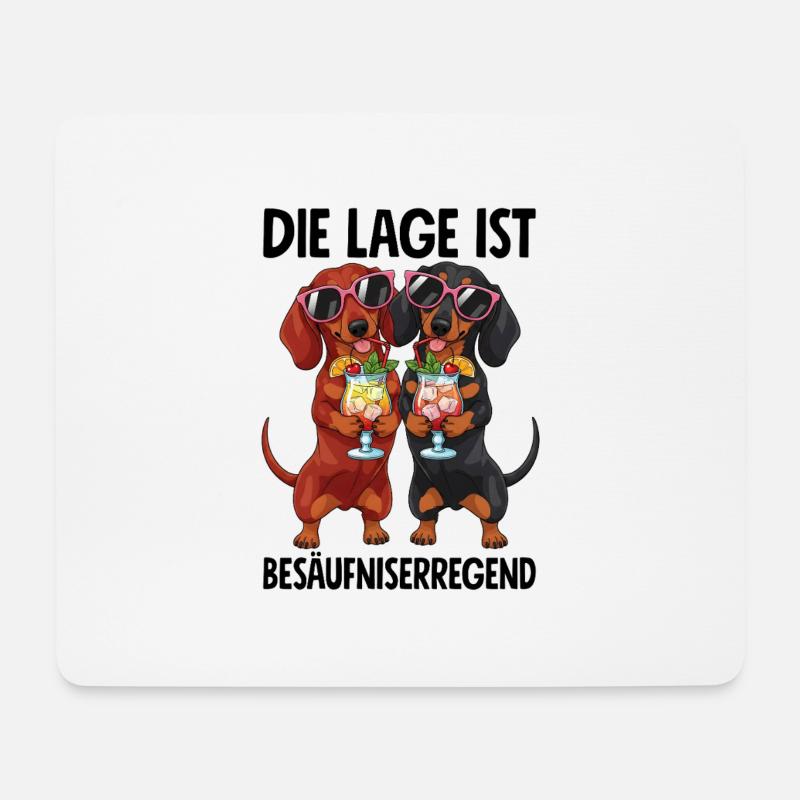 Die Lage Ist Besäufniserregend - Mousepad (Querformat) - Weiß