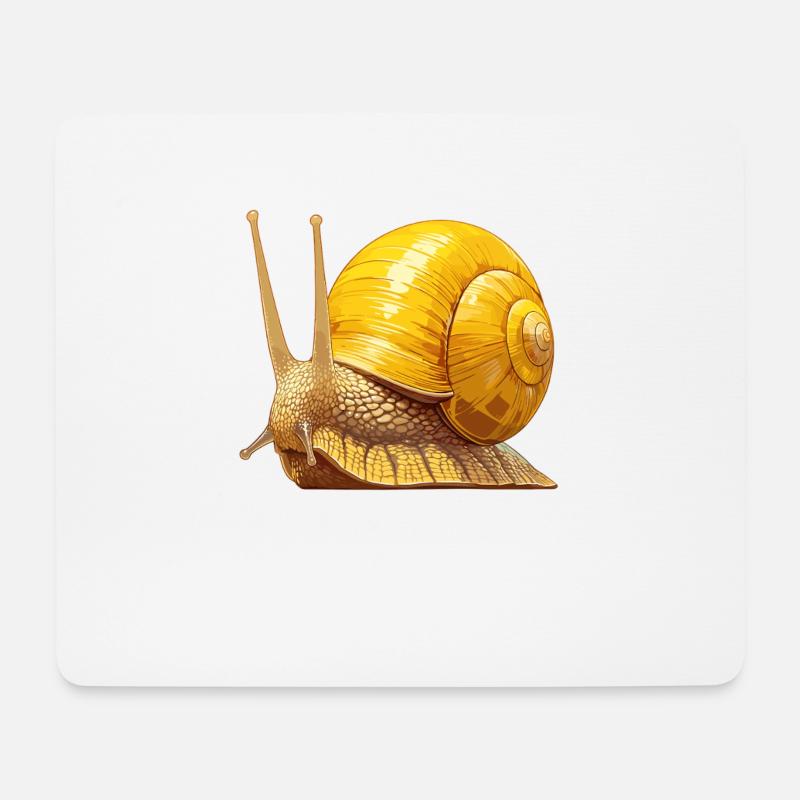 Schnecken Schnecke - Mousepad (Querformat) - Weiß
