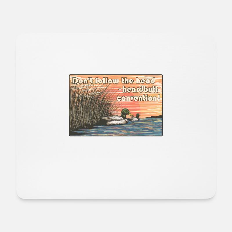 Don't Follow the Herd - Rebellious Duck Sunset - Mouse Pad (horizontal) - white