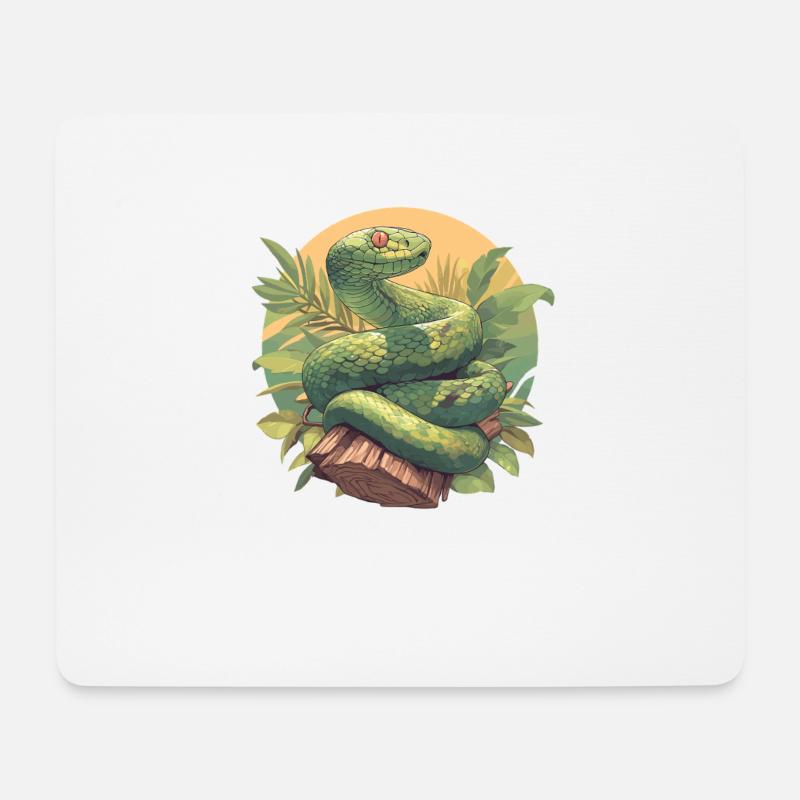 Schlangen Schlange - Mousepad (Querformat) - Weiß