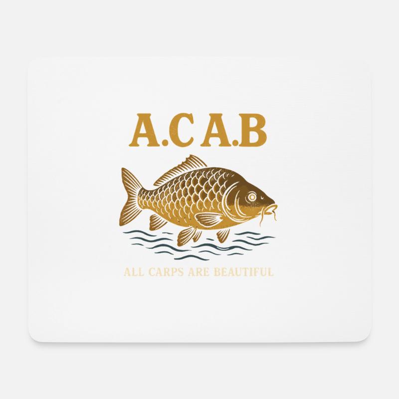 A.C.A.B – All Carps Are Beautiful - Mousepad (Querformat) - Weiß