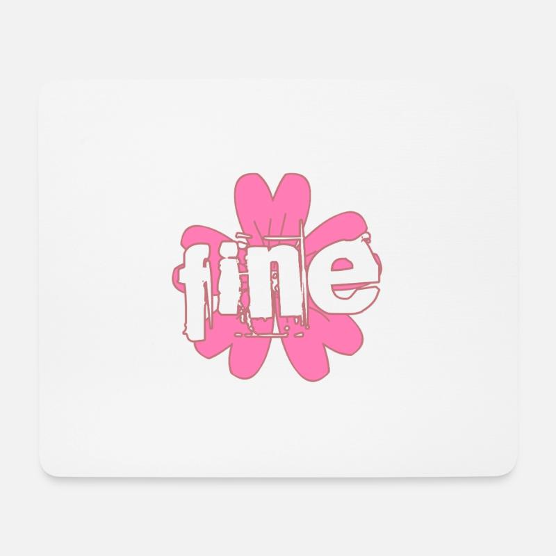 fine - Mousepad (Querformat) - Weiß