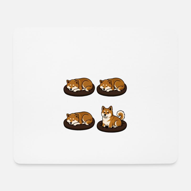 Akita - Mousepad (Querformat) - Weiß
