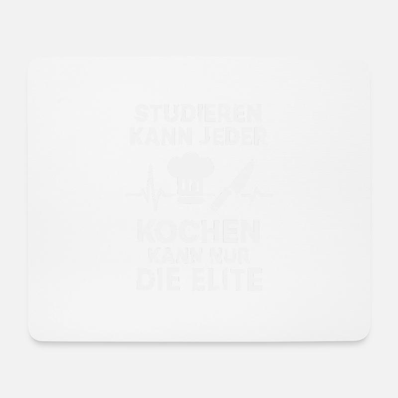 Kochen kann nur die Elite – Koch Spruch - Mousepad (Querformat) - Weiß