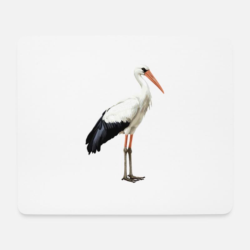 Störche Storch - Mousepad (Querformat) - Weiß