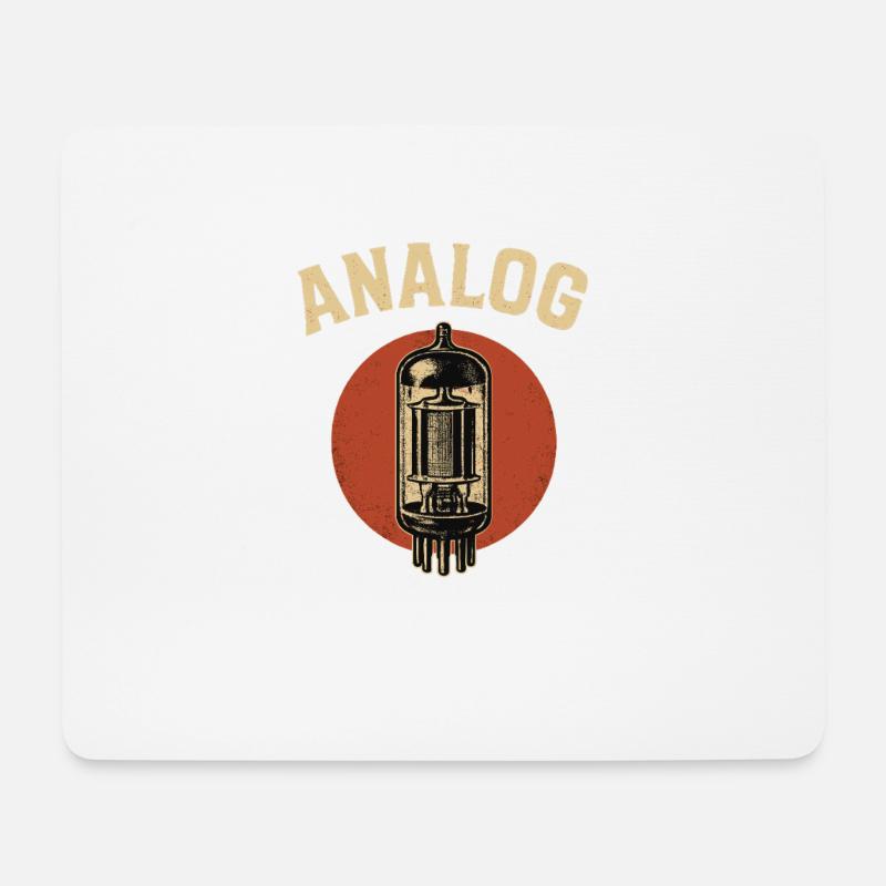 Analog Vakuumröhre Retro Vintage - Mousepad (Querformat) - Weiß